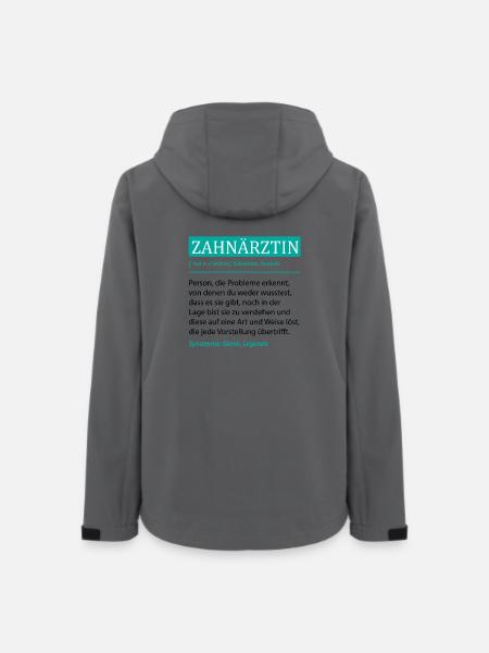 Zahnärztin Definition Lustig Beruf Spruch Geschenk - Frauen Recycelte Softshelljacke von Stanley/Stella - Anthrazit
