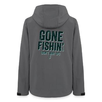Angler T-Shirt, Go Fishing Hoodie, Mug - Women’s Recycled Softshell Jacket by Stanley/Stella - anthracite - Back - AI Model Female 172 light (172cm)