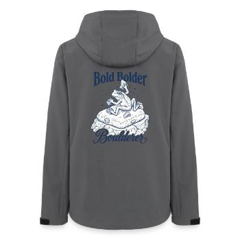 Bouldering Bold Bolder Boulderer - Women’s Recycled Softshell Jacket by Stanley/Stella - anthracite - Back - AI Model Female 172 light (172cm)