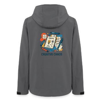 Kreatives Chaos Ideenbuch - Frauen Recycelte Softshelljacke von Stanley/Stella - Anthrazit - Hinten - AI Model Female 172 light (172cm)
