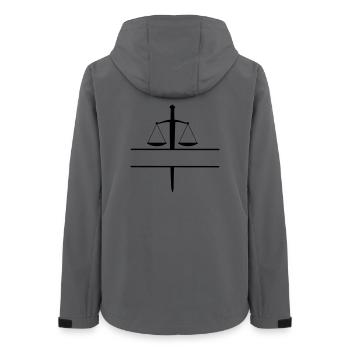 Sword of Justice monogram - Women’s Recycled Softshell Jacket by Stanley/Stella - anthracite - Back - AI Model Female 172 light (172cm)