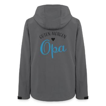 Guten Morgen Opa - Frauen Recycelte Softshelljacke von Stanley/Stella - Anthrazit - Hinten - AI Model Female 172 light (172cm)