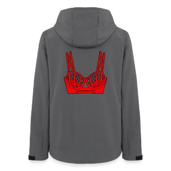 BH rotes Dessous-Logo - Frauen Recycelte Softshelljacke von Stanley/Stella - Anthrazit - Hinten - AI Model Female 172 light (172cm)