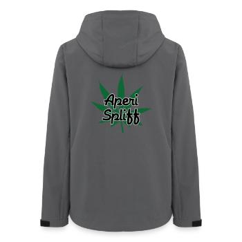 Aperi Spliff - Cannabis - Weed - Women’s Recycled Softshell Jacket by Stanley/Stella - anthracite - Back - AI Model Female 172 light (172cm)