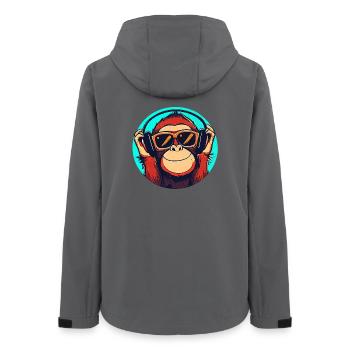 Singe - Veste softshell femme recyclée Stanley/Stella - charbon - Dos - AI Model Female 172 light (172cm)