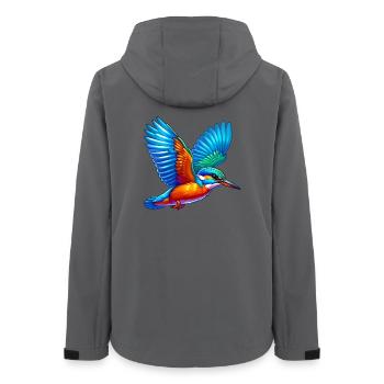 Eisvogel - Frauen Recycelte Softshelljacke von Stanley/Stella - Anthrazit - Hinten - AI Model Female 172 light (172cm)