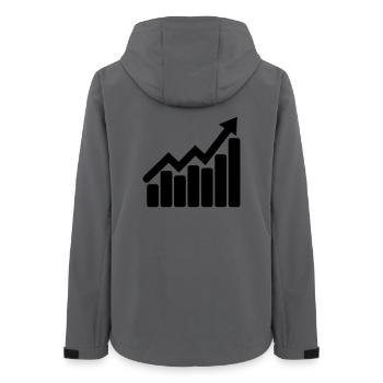 Chart stocks for office - Women’s Recycled Softshell Jacket by Stanley/Stella - anthracite - Back - AI Model Female 172 light (172cm)