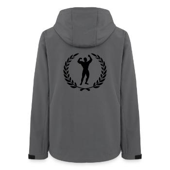 Sportpreis Lorbeerkranz Bodybuilding - Frauen Recycelte Softshelljacke von Stanley/Stella - Anthrazit - Hinten - AI Model Female 172 light (172cm)