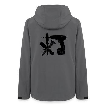 Screw and plug drill - Women’s Recycled Softshell Jacket by Stanley/Stella - anthracite - Back - AI Model Female 172 light (172cm)