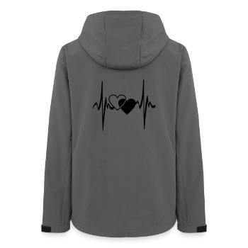 Zwei Herzen Herzschlag - Frauen Recycelte Softshelljacke von Stanley/Stella - Anthrazit - Hinten - AI Model Female 172 light (172cm)