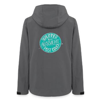 Schlimmer als es aussieht, Post Covid - Frauen Recycelte Softshelljacke von Stanley/Stella - Anthrazit - Hinten - AI Model Female 172 light (172cm)