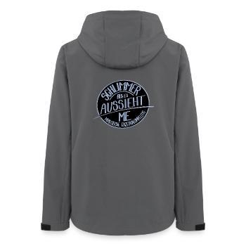 Schlimmer als es aussieht, ME - Frauen Recycelte Softshelljacke von Stanley/Stella - Anthrazit - Hinten - AI Model Female 172 light (172cm)