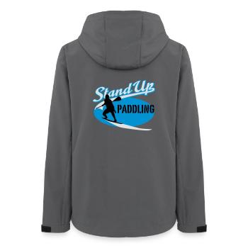 Stand Up Paddling - Frauen Recycelte Softshelljacke von Stanley/Stella - Anthrazit - Hinten - AI Model Female 172 light (172cm)