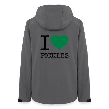 I LOVE PICKLES - Women’s Recycled Softshell Jacket by Stanley/Stella - anthracite - Back - AI Model Female 172 light (172cm)