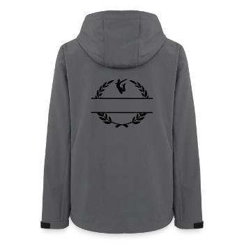 Eiskunstläufer Lorbeerkranz - Frauen Recycelte Softshelljacke von Stanley/Stella - Anthrazit - Hinten - AI Model Female 172 light (172cm)