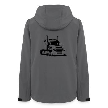 Truck - Frauen Recycelte Softshelljacke von Stanley/Stella - Anthrazit - Hinten - AI Model Female 172 light (172cm)