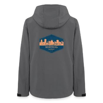 Montreal Canada - Women’s Recycled Softshell Jacket by Stanley/Stella - anthracite - Back - AI Model Female 172 light (172cm)