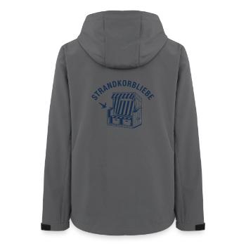 Strandkorbliebe Ostsee Nordsee - Frauen Recycelte Softshelljacke von Stanley/Stella - Anthrazit - Hinten - AI Model Female 172 light (172cm)