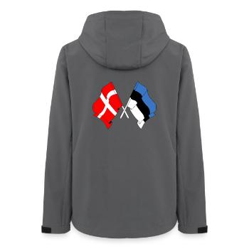 Drapeau Danemark drapeau Estonie - Veste softshell femme recyclée Stanley/Stella - charbon - Dos - AI Model Female 172 light (172cm)