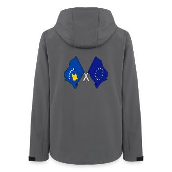 Flag Kosovo Europe - Women’s Recycled Softshell Jacket by Stanley/Stella - anthracite - Back - AI Model Female 172 light (172cm)