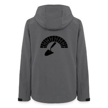 Mason masonry bricks with trowel logo - Women’s Recycled Softshell Jacket by Stanley/Stella - anthracite - Back - AI Model Female 172 light (172cm)