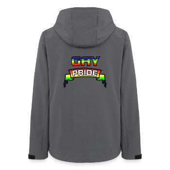 Logo de la RAINBOW GAY PRIDE - Veste softshell femme recyclée Stanley/Stella - charbon - Dos - AI Model Female 172 light (172cm)