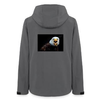 Wütender Adler Blick - Frauen Recycelte Softshelljacke von Stanley/Stella - Anthrazit - Hinten - AI Model Female 172 light (172cm)