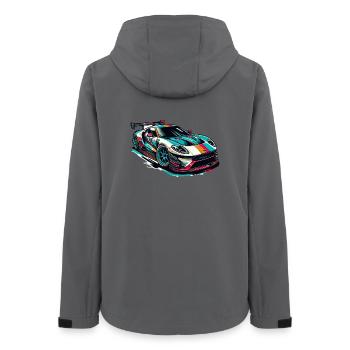 Sports Car - Women’s Recycled Softshell Jacket by Stanley/Stella - anthracite - Back - AI Model Female 172 light (172cm)