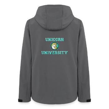 Unicorn University - Women’s Recycled Softshell Jacket by Stanley/Stella - anthracite - Back - AI Model Female 172 light (172cm)