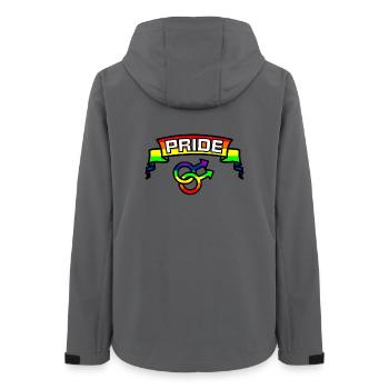 Logo de la gay pride arc-en-ciel 2 - Veste softshell femme recyclée Stanley/Stella - charbon - Dos - AI Model Female 172 light (172cm)