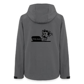 Help desk secretary with microphone and headset - Women’s Recycled Softshell Jacket by Stanley/Stella - anthracite - Back - AI Model Female 172 light (172cm)