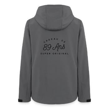 Cadeau 89 ans  - Veste softshell femme recyclée Stanley/Stella - charbon - Dos - AI Model Female 172 light (172cm)