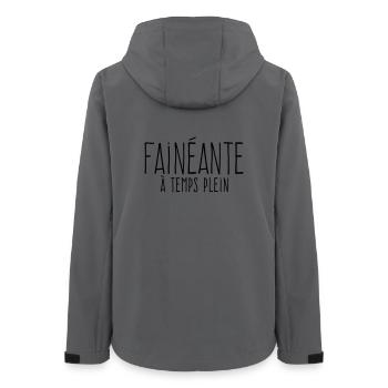 Full-time lazy - In praise of laziness - Women’s Recycled Softshell Jacket by Stanley/Stella - anthracite - Back - AI Model Female 172 light (172cm)