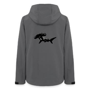 Hammerhai - Frauen Recycelte Softshelljacke von Stanley/Stella - Anthrazit - Hinten - AI Model Female 172 light (172cm)