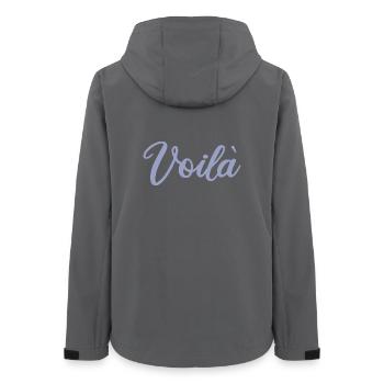 Voilà - violet - Women’s Recycled Softshell Jacket by Stanley/Stella - anthracite - Back - AI Model Female 172 light (172cm)
