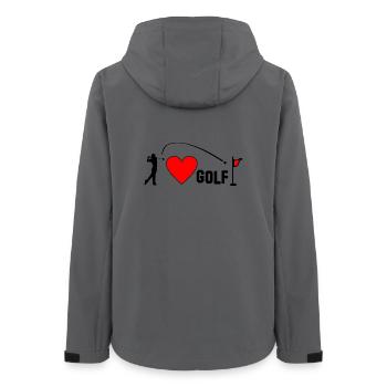 Ich liebe Golfherz - Frauen Recycelte Softshelljacke von Stanley/Stella - Anthrazit - Hinten - AI Model Female 172 light (172cm)