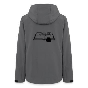 Livre avec plume et encrier - Veste softshell femme recyclée Stanley/Stella - charbon - Dos - AI Model Female 172 light (172cm)