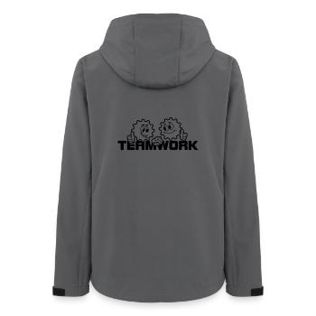 Teamwork 3 - Women’s Recycled Softshell Jacket by Stanley/Stella - anthracite - Back - AI Model Female 172 light (172cm)