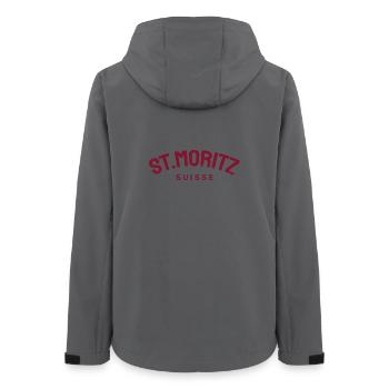 St. Moritz - Suisse - Schweiz - Swiss - Frauen Recycelte Softshelljacke von Stanley/Stella - Anthrazit - Hinten - AI Model Female 172 light (172cm)