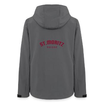 St. Moritz - Suisse - Schweiz - Swiss - Frauen Recycelte Softshelljacke von Stanley/Stella - Anthrazit - Hinten - AI Model Female 172 light (172cm)