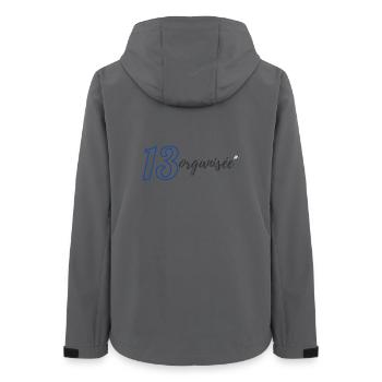 13 organized - Women’s Recycled Softshell Jacket by Stanley/Stella - anthracite - Back - AI Model Female 172 light (172cm)