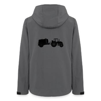 Tractor with vulture tank - Women’s Recycled Softshell Jacket by Stanley/Stella - anthracite - Back - AI Model Female 172 light (172cm)
