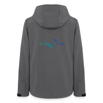 Les amateurs de sports nautiques et le kitesurf vont de pair - Veste softshell femme recyclée Stanley/Stella - charbon - Dos - AI Model Female 172 light (172cm)