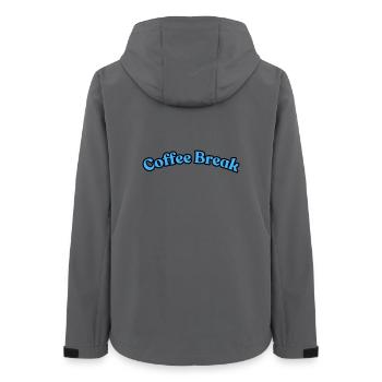 Coffee Break - Women’s Recycled Softshell Jacket by Stanley/Stella - anthracite - Back - AI Model Female 172 light (172cm)