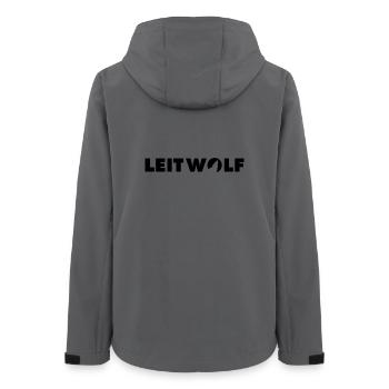Leitwolf Schriftzug - Frauen Recycelte Softshelljacke von Stanley/Stella - Anthrazit - Hinten - AI Model Female 172 light (172cm)