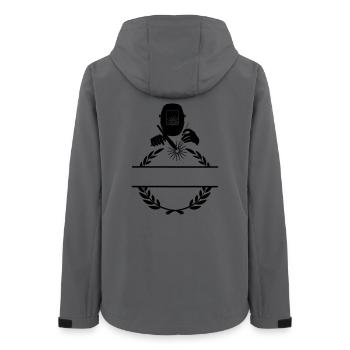 Welder logo transparent with laurel wreath - Women’s Recycled Softshell Jacket by Stanley/Stella - anthracite - Back - AI Model Female 172 light (172cm)