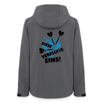 humor dart dartscheibe - Frauen Recycelte Softshelljacke von Stanley/Stella - Anthrazit - Hinten - AI Model Female 172 light (172cm)