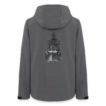Ship - Women’s Recycled Softshell Jacket by Stanley/Stella - anthracite - Back - AI Model Female 172 light (172cm)
