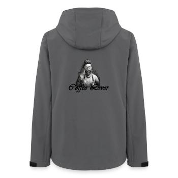 Barista Coffee Lover Schwarz - Frauen Recycelte Softshelljacke von Stanley/Stella - Anthrazit - Hinten - AI Model Female 172 light (172cm)