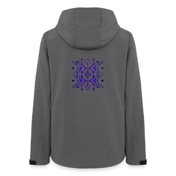 Lila Symmetrie Mandala-Netzwerk - Frauen Recycelte Softshelljacke von Stanley/Stella - Anthrazit - Hinten - AI Model Female 172 light (172cm)